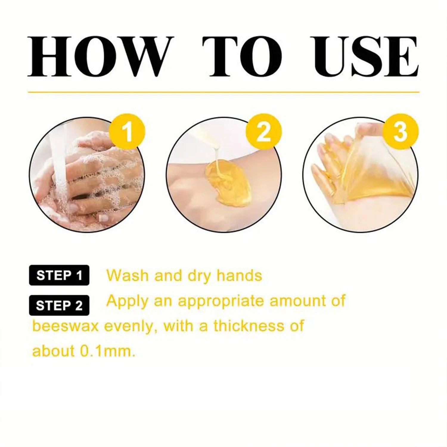 60g Bee Venom Chamomile Hand Mask, Natural Plant Ingredients, Physical Exfoliation Makes Hands and Feet Smoother, More Delicate, Moisturized, and Radiant, Suitable for Hands and Feet Qme