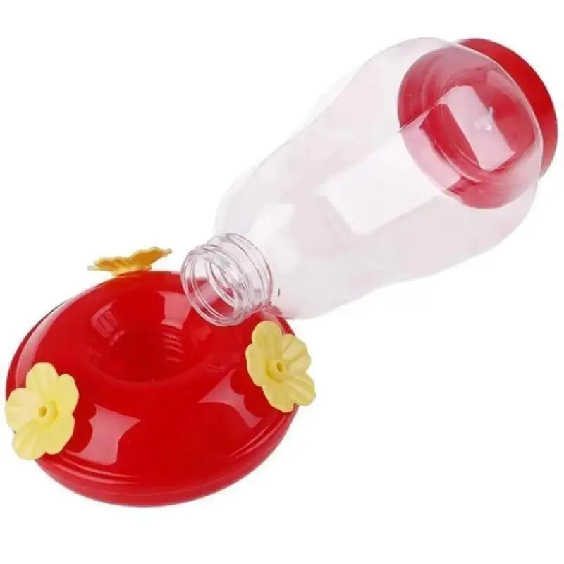 480ML Clear Plastic Bird Water Feeder Hanging Bottle with Iron Hook for Garden Hummingbird Feeder Pet Bird Supplies Qme