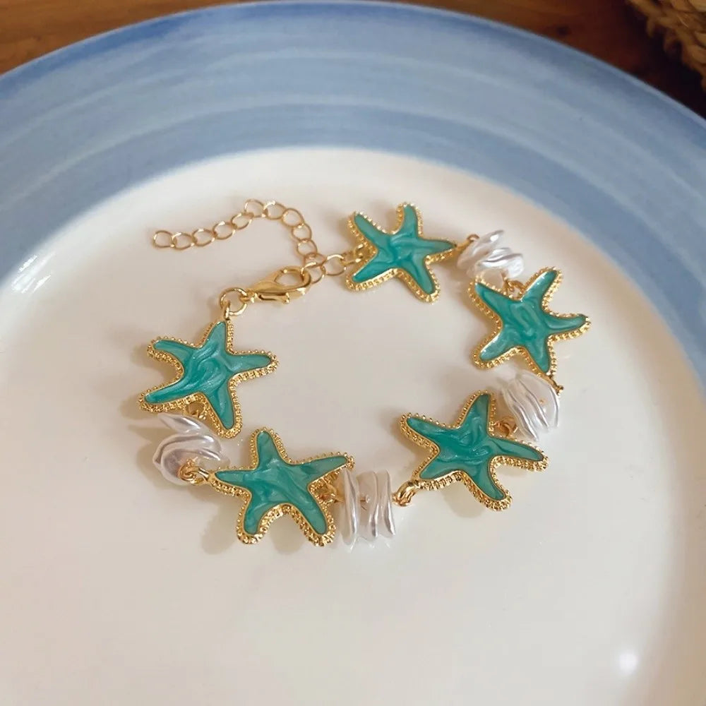 Bohemian Acetate Starfish Bracelet Ornaments Adjustable Acetic Acid Qme