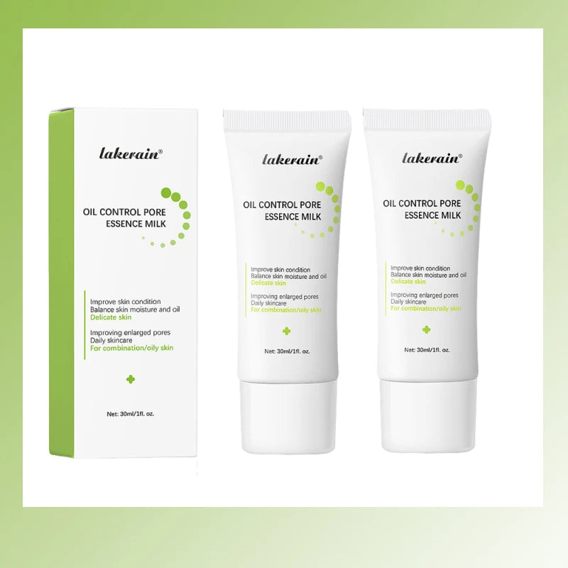30ml Oil Control Pore Essence Milk Smoothes Pores And Moisturizes Skin With A Refreshing Non-greasy Essence Skin Care Products Qme 2pc