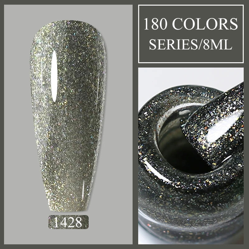 Arte Clavo Glitter UV Gel Nail Polish Sequin Series Colorful Soak Off