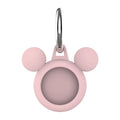 For Apple Airtag Liquid Silicone Case Soft Anti-scratch Protective Sleeve For Airtag Anti-lost Protection Cover AirTag Keychain Qme pink 2