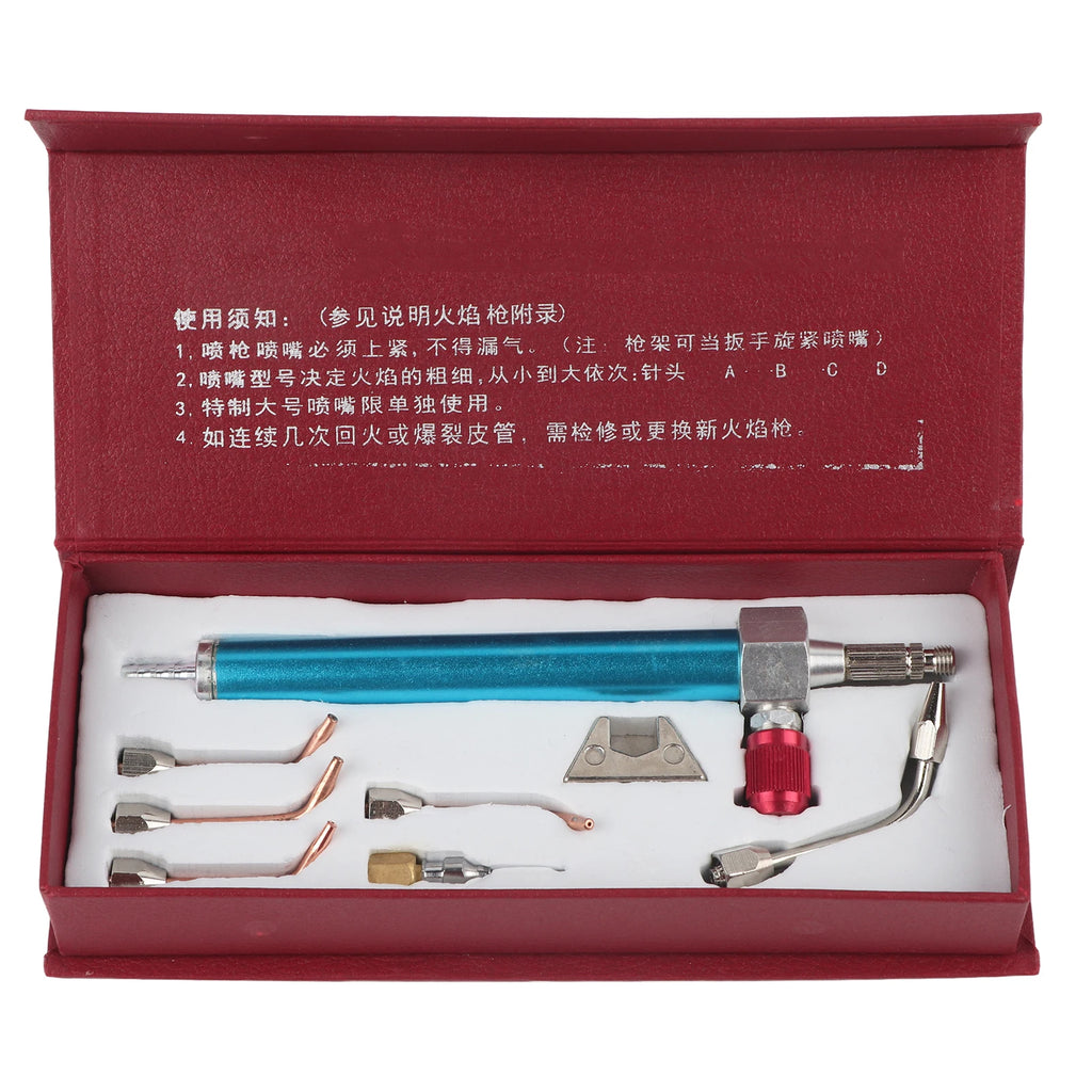 Jewelry Welding Torch Oxygen Torch Jewelry Torch Welding Soldering Gun with 5 Tips for Oxygen Cylinders Qme as show