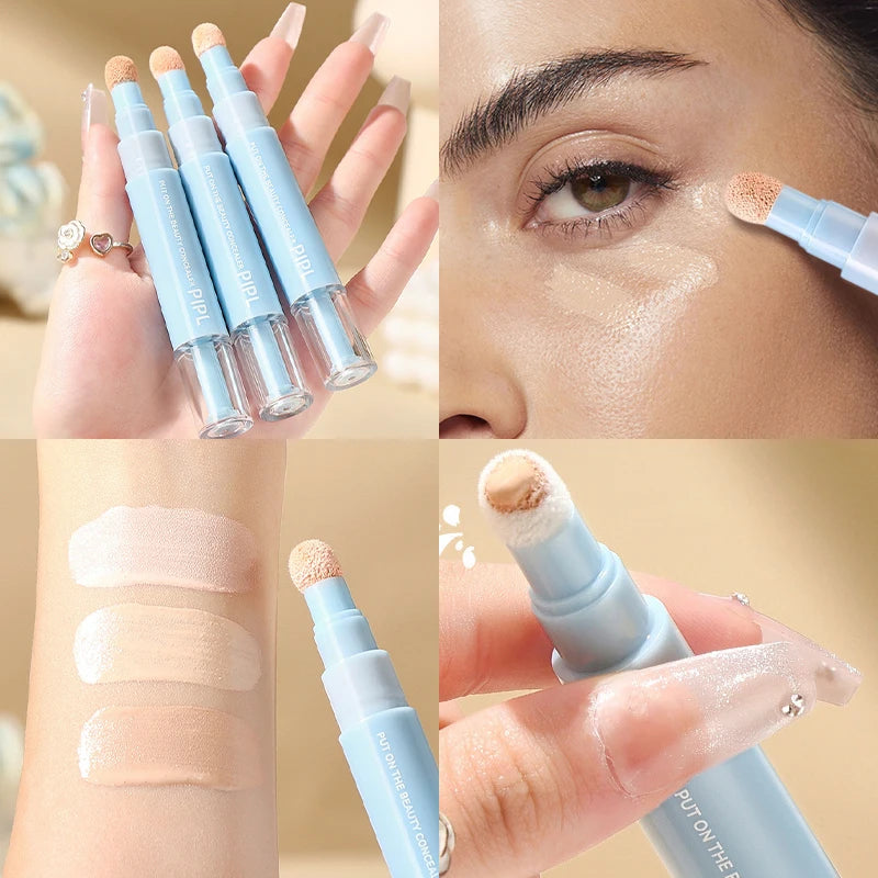 Sponge Head Liquid Concealer Stick Full Coverage Dark Circles Marks Qme