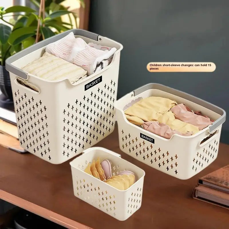 Household Laundry Basket Bedroom Bathroom Storage Large Capacity Qme
