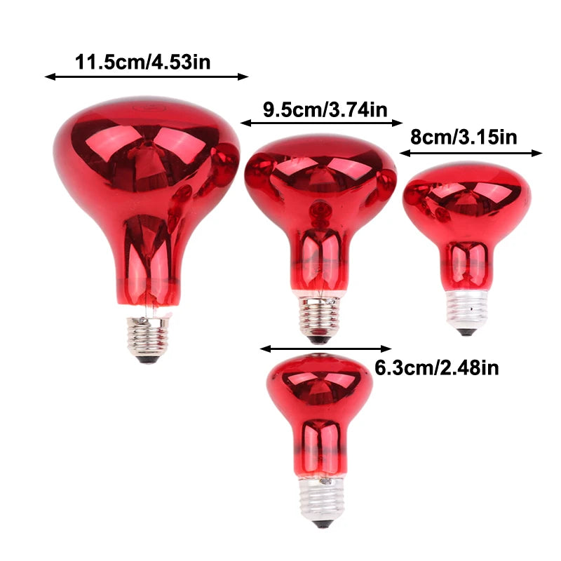 Multi Functional Red Heat Lamp Bulb 60W 100W 150W Near Infrared E27 Qme