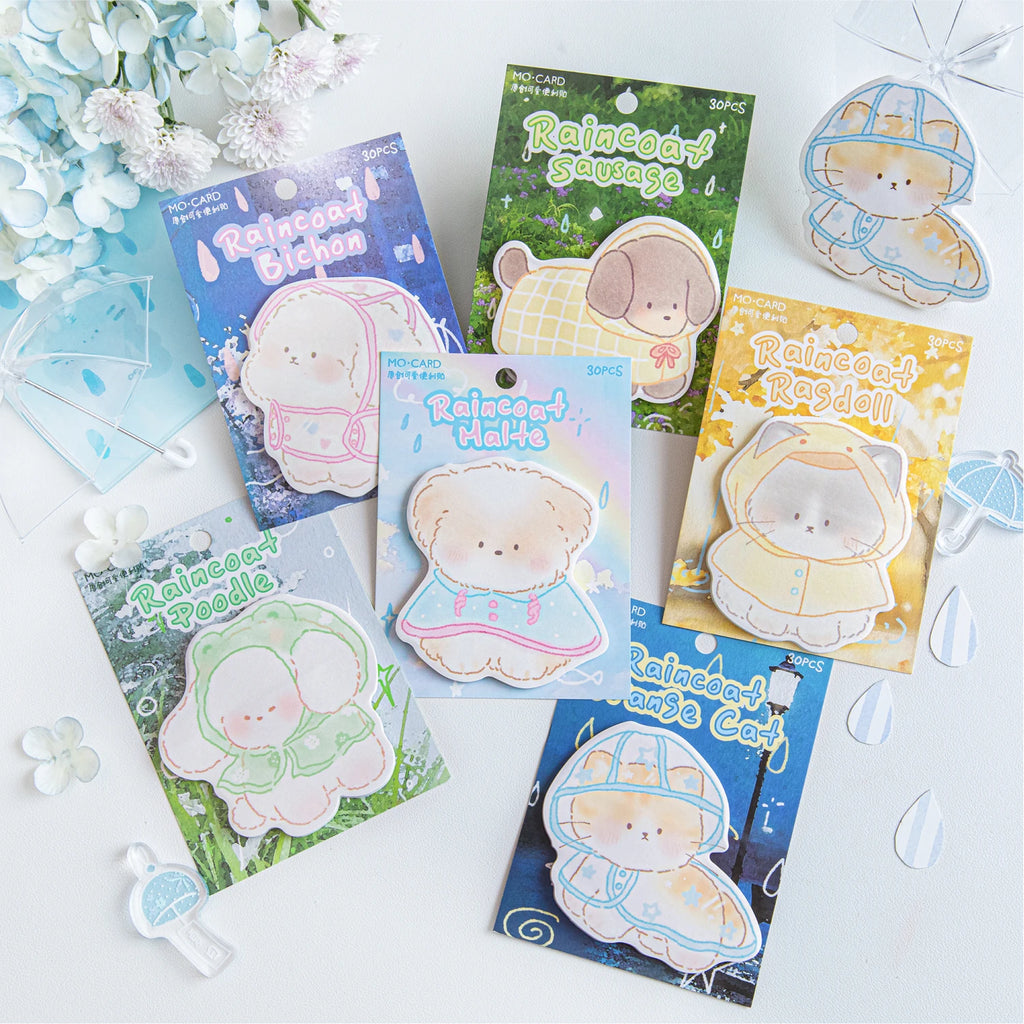 Kawaii Cartoon Rabbit Bear Sticky Notes Memo Pad 30/180 pcs Cute Message N Times Sticky Office Stationery Supply Journal Planner Qme All