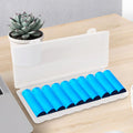 Battery Storage Box 10 Cell Battery Organizer Carrying Case Sturdy Household Organization Container for Home Travel Apartment Qme Default Title