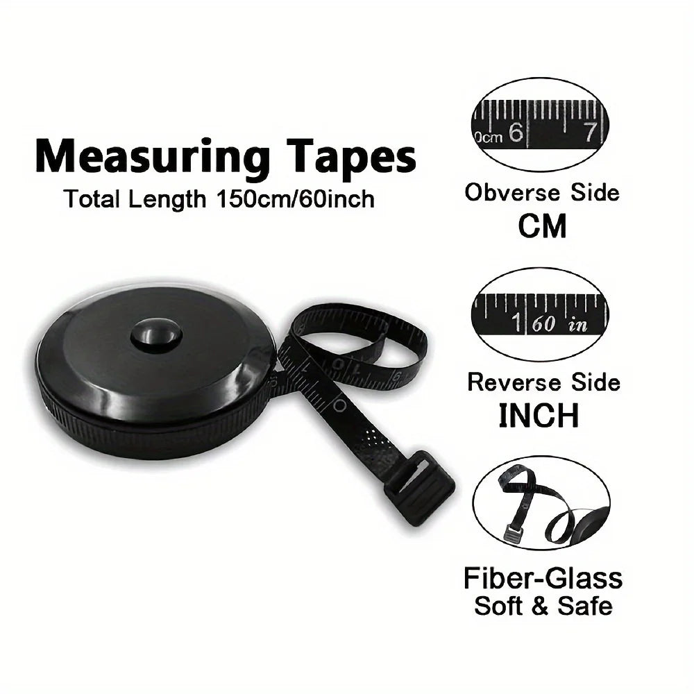 150cm/60inch Retractable Soft Measuring Tape Portable Round Tape Measure For Body Sewing Tailor Craft Fabric Measurement Qme