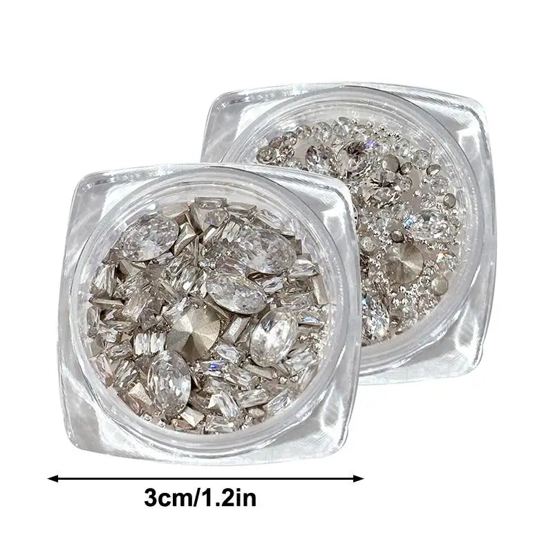 3D Nail Art Rhinestone Assemble Heart Butterfly Flatback Glass Qme