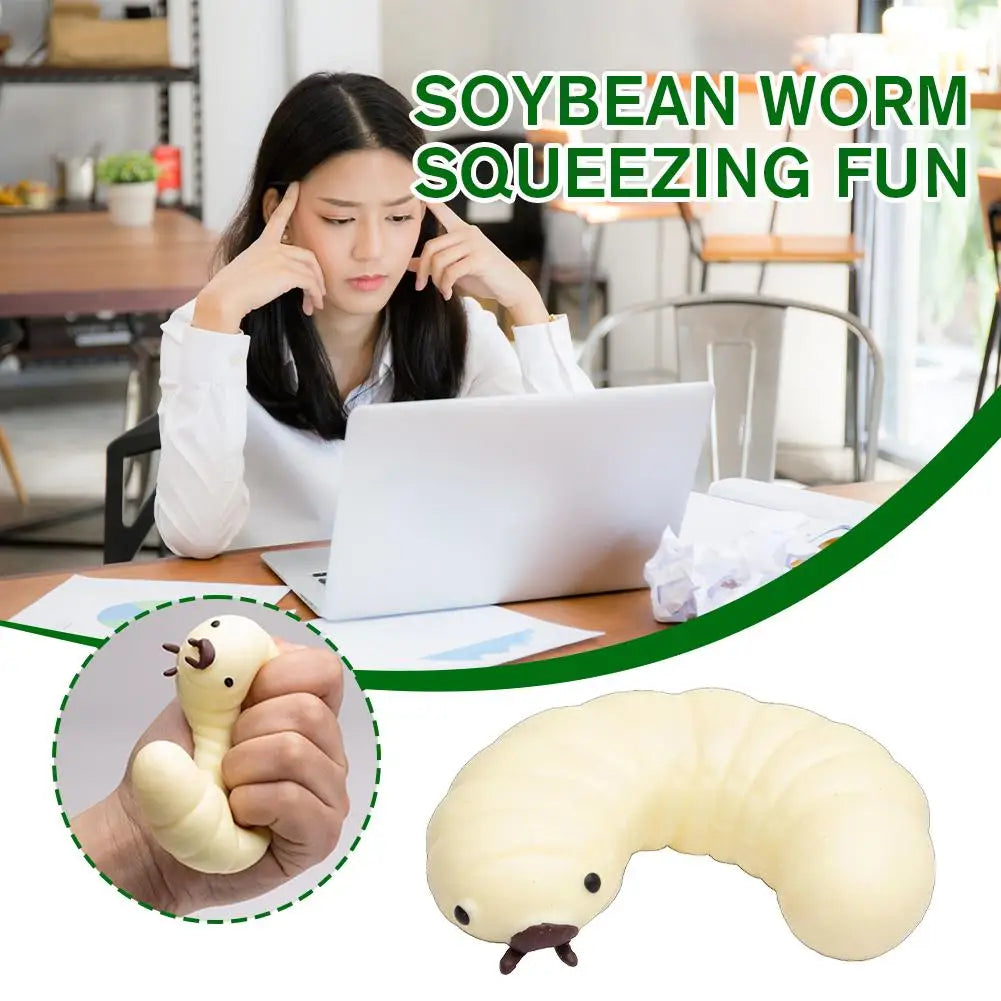 Soybean Bug Pinching Fun Worm Funny Kneading Fidget Sensory Play Qme