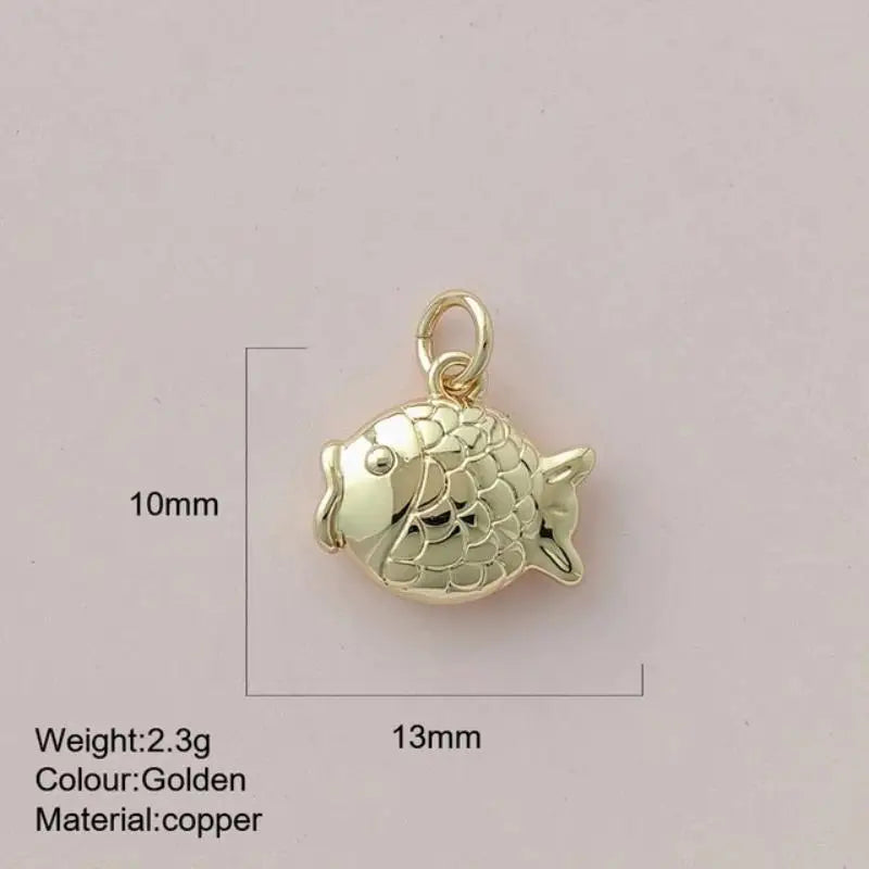 Fashion Cute Colored Enamel Fish Charms For Jewelry Making Supplies Bohemian Animal DIY Earring Bracelet Necklace Accessories Qme A20