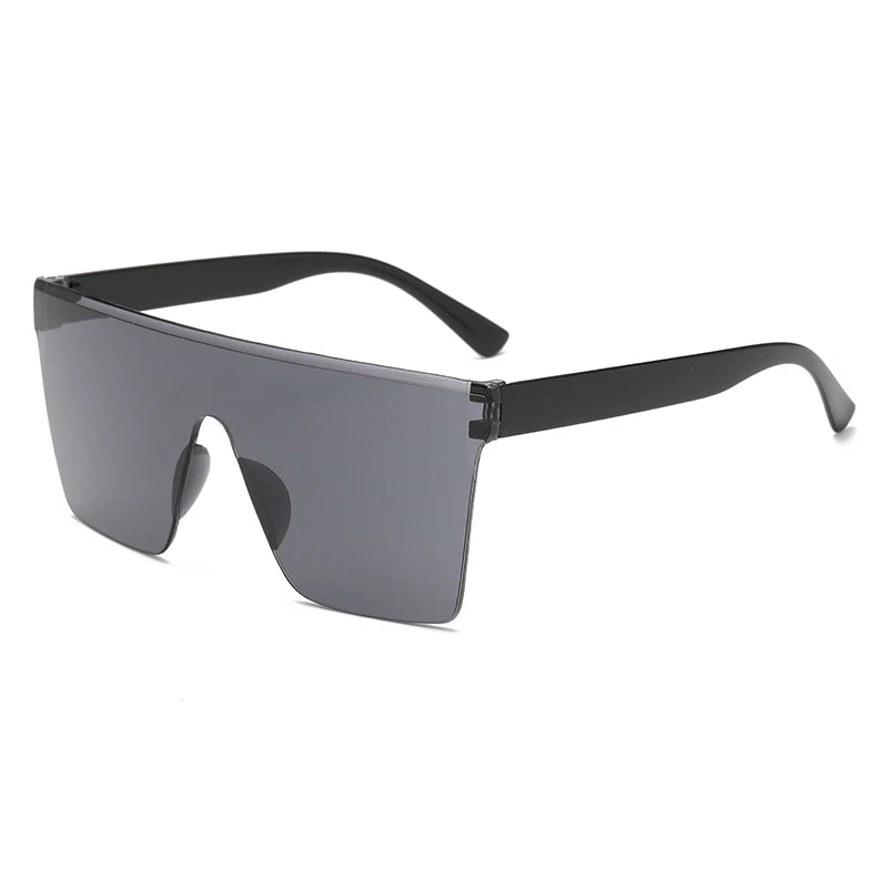 Oversized Square Frame Sunglasses Casual Fashion Women Sun Glasses Men Retro Y2K Sports Cycling Driving Goggles UV400 Shades Qme black black