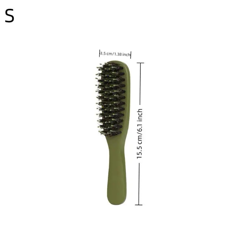 Boar Bristle Hair Brush Travel Portable Comb Women Combs Scalp Qme S