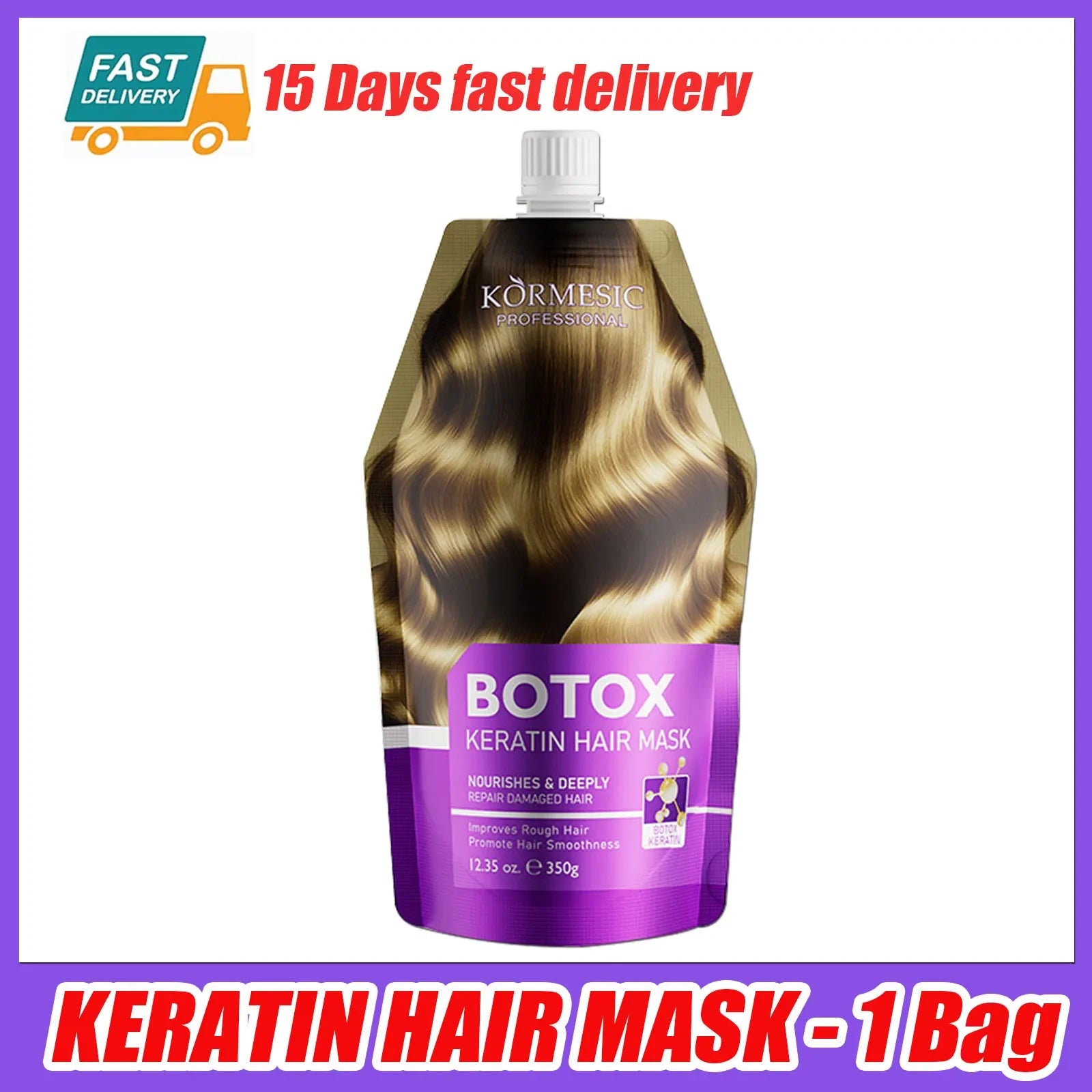 Magical Keratin Hair Mask 5 Seconds Repair Damaged Frizzy Soft Smooth Qme 350g-1 Bag