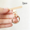A Rotatable Metal Clip, A Mobile Phone Fixing Gasket, Which Can Be Connected To Mobile Phone Lanyard Decorations. Qme Golden 2pcs