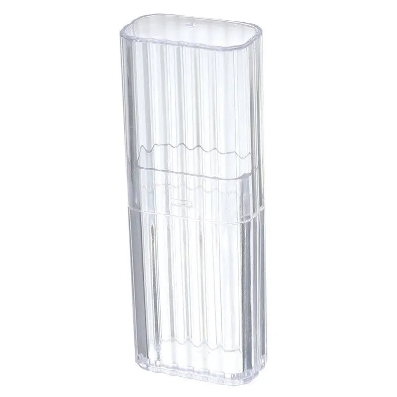 1pc Portable Transparent Storage Box Travel Travel Toothpick Simple Small Objects Wound Stickers Sorting Box 4.09in*1.33in Qme Transparent White