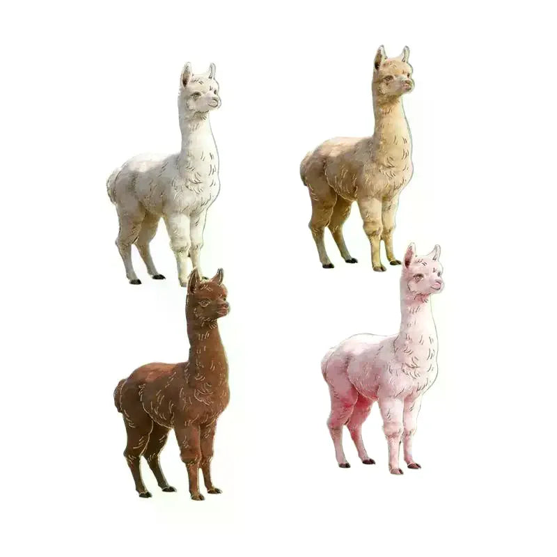 Cute 4 Color Cartoon Alpaca Metal Pins For Clothes Bags Backpack Lapel Badge Gifts For Friends Qme