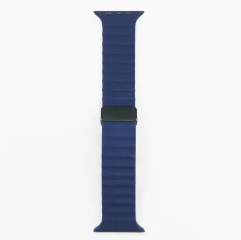 Magnetic Buckle Strap For Apple Watch Band Ultra2 49mm 46 42 44 41 38mm Silicone Bracelet iWatch Ultra Series 7 6 3 se 8 9 10 Qme Midnight Blue 42 44 45 49 S10-46mm