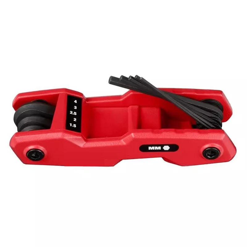 A02F-8-Key Metric Folding Hex Key Set 270° High-Contrast Power Tool Accessories 48-22-2182 Qme