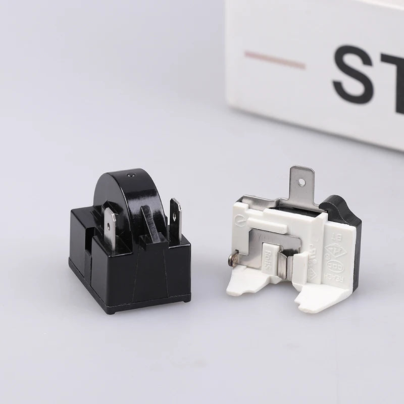 1Pc Refrigerator Compressor PTC Start Relay Refrigerator Starter Overload Protector 1/2 Pin 15 1/6H Replacement Protector. Qme