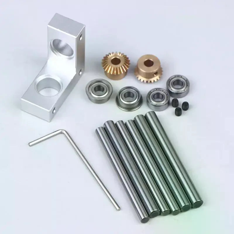 4/5mm Mini Right Angle Rotator Small 90 Degree 1:1 Gearbox Bevel Gear Commutator Model Transmission Case Qme
