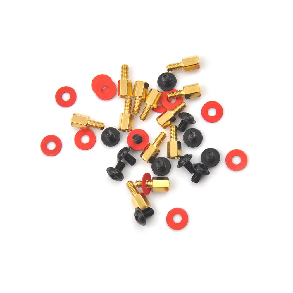 12pcs Computer Screws Motherboard Standoffs/ Screws/ Washers Kit Qme