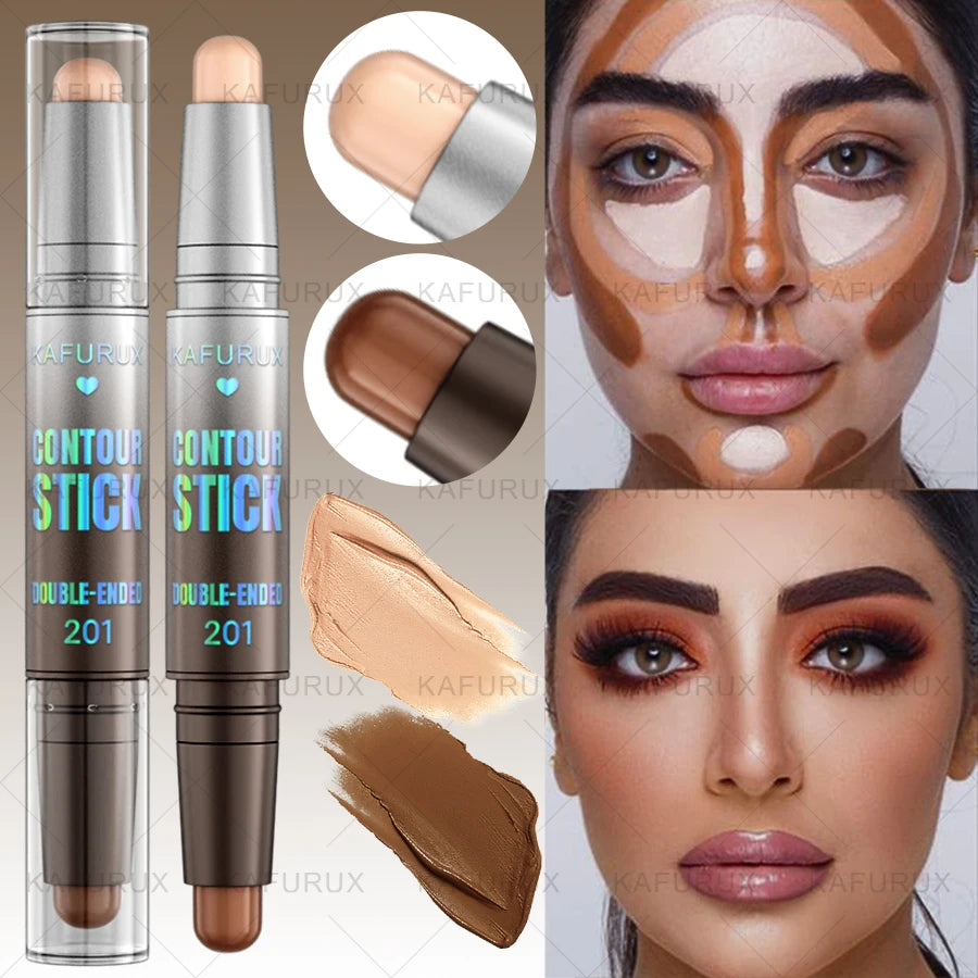 Dual-ended Contour Stick Facial Foundation Concealer Long-lasting Qme