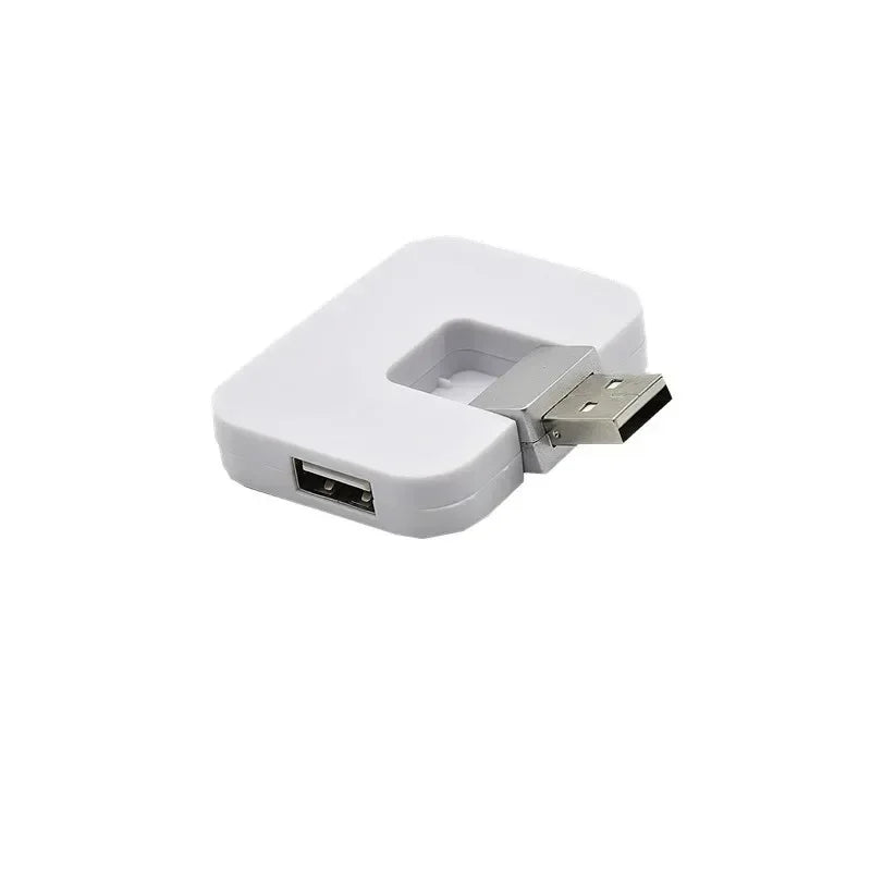 Rotate USB Splitter Usb Hub Rotate USB2.0HUB Tow 4-port Car USB Hub Expander Transmission Rate: 480Mbs Qme