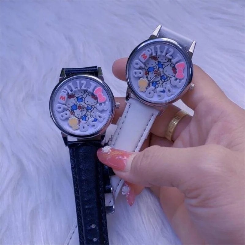 Hello Kitty Cartoon Watch Stylish Watches for Students Cute and Unique Birthday Gifts for Couples Qme