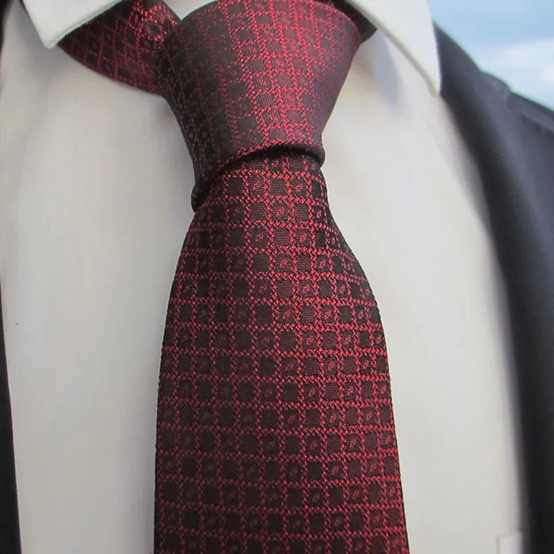 Silk Men Tie Sliver Plaid Solid Grey Wide Luxury Wedding Prom Qme RT5