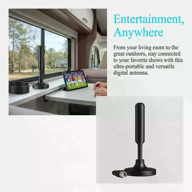 Digital TV Antenna Indoor Use Signal Amplifier HDTV 720P 1080P Qme
