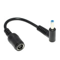 Female 7.4mm X 5.0mm To 4.5mm X3.0mm Male Charger Adapter Power Connector Converter Cable DC Jack for Dell Hp Qme Silver gray