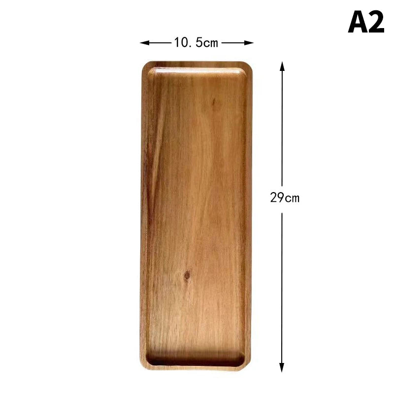 Japanese Tableware Wooden Plate Beech Oval Tray Mini Solid Wood Small Plate Children's Whole Wooden Plate Wooden Plate Qme A2