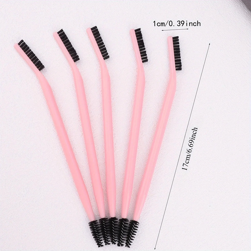 Double-ended eyelash curler combined with eyebrow brush, available in multiple colors, multi-functional makeup brush. Qme