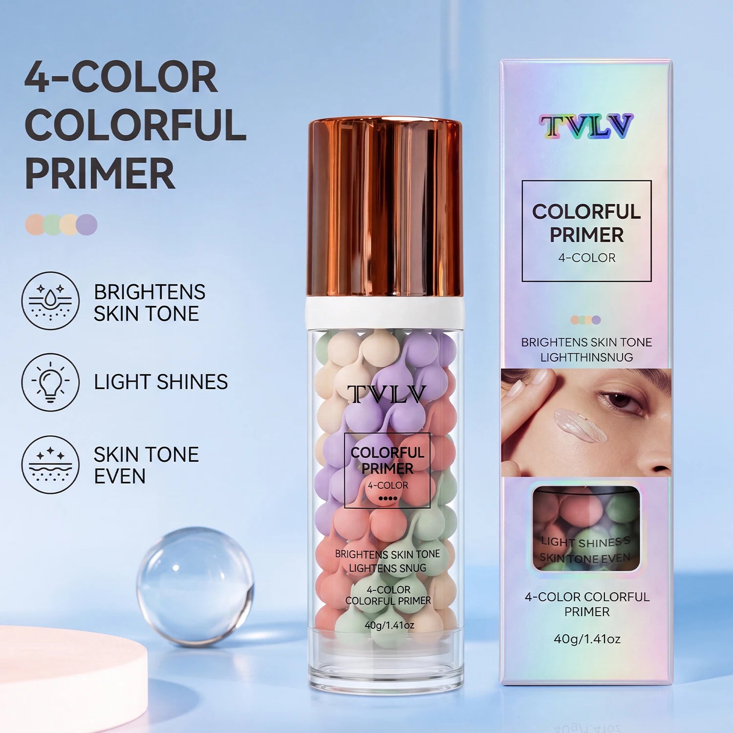Four Makeup Primer Waterproof Sweat Proof Moisturizing Comfortable Qme