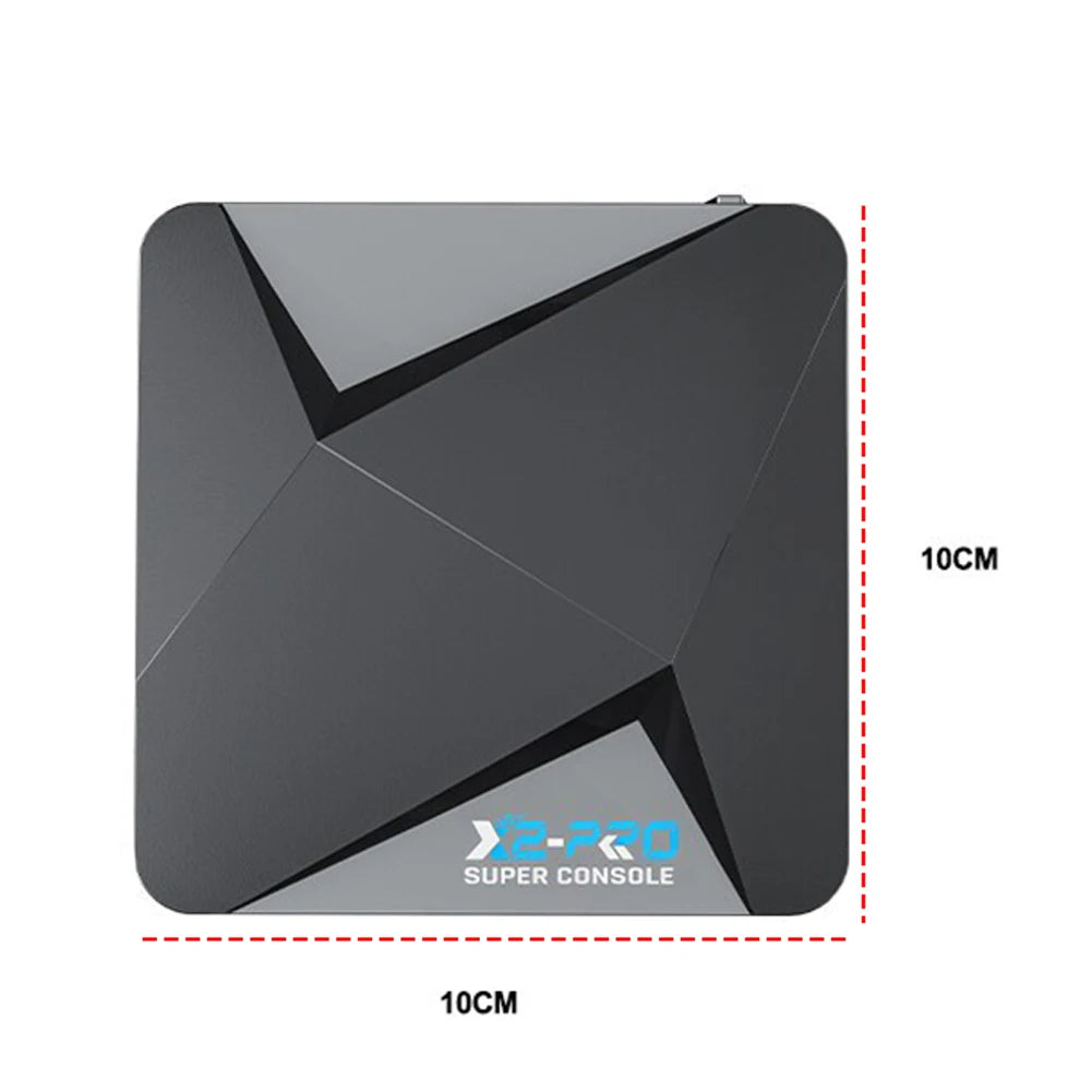X2 Pro Retro Video Game Console TV Box 65000+ Games with 2 Gamepads Super Console 4K 60+ Game Emulators for DC/Arcade/MAME/Sega Qme