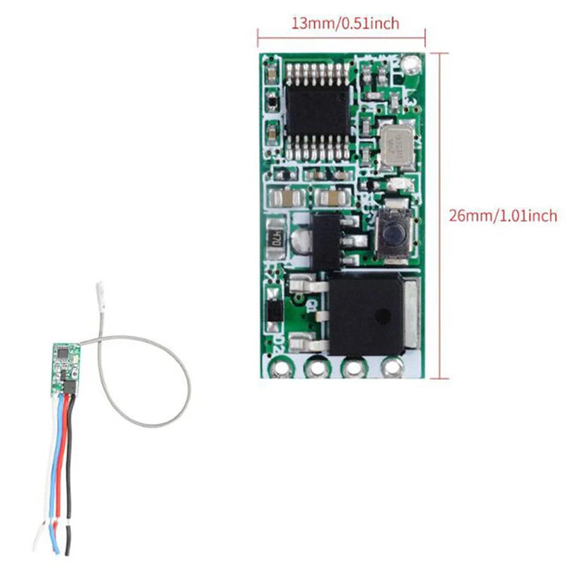 433Mhz 1CH RF Relay Receiver Wireless Remote Control Light Switch Micro Module. Qme 1pc