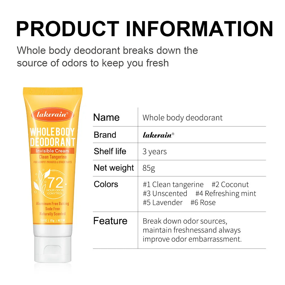 Body Deodorant 72 Hours Cream Fruit Scented Qme