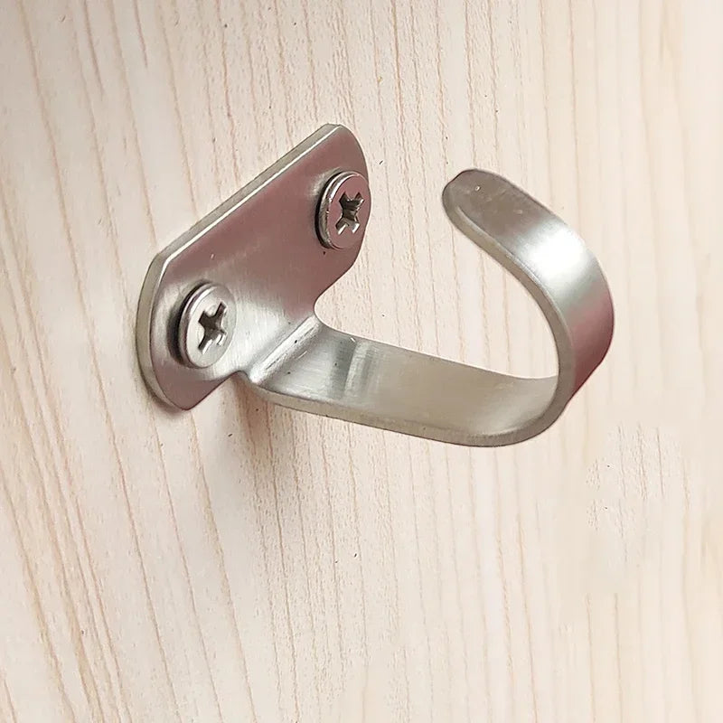 5Pcs Stainless Steel Screw Mounted Ceiling Hooks, Under-Shelf Towel, Heavy Duty Hanger For Bathroom Cabinet Garage Qme