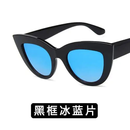 Cat Eye Fashion Sunglasses Woman Vintage Luxury Brand Designer Black Glasses Sun Glasses for Female UV400 Eyewear Shades Qme HL