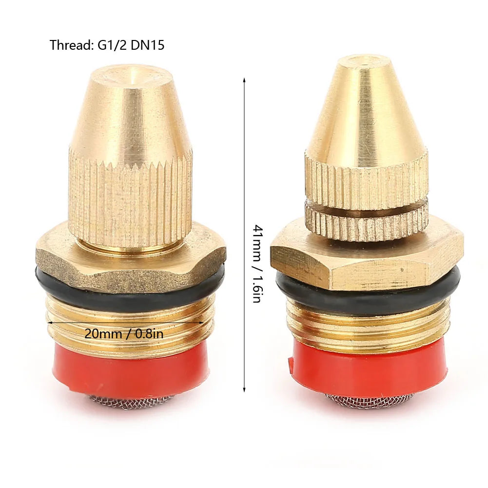 2Pcs G1/2 DN15 Centrifugal Adjustable Sprinkler Garden Irrigation Misting Spray Nozzle Garden Accessories Misting Nozzle Qme