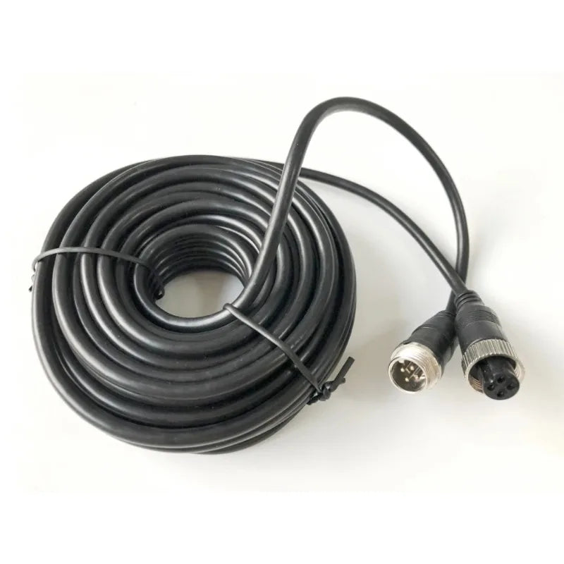 1PCS M12 4Pin 1-20m Aviation Plug Cable, 4Pin Vehicle Aviation Head Extension Cable, Aviation Head Video Cable Qme