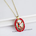 New Creative Crystal Religious Figures Photo Pendant Necklace Personalized For Women Men Copper Neck Jewelry Holiday Gifts Qme 1