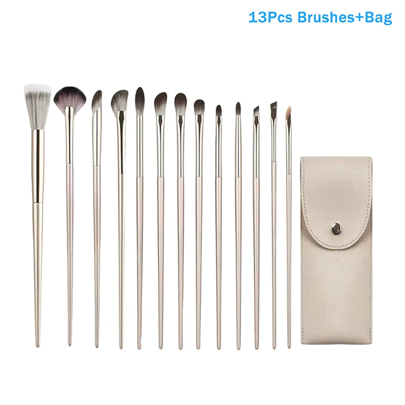 Eye Makeup Smudge Undercover Eyeliner Detail Small Brushes Soft Qme 13Pcs Bag