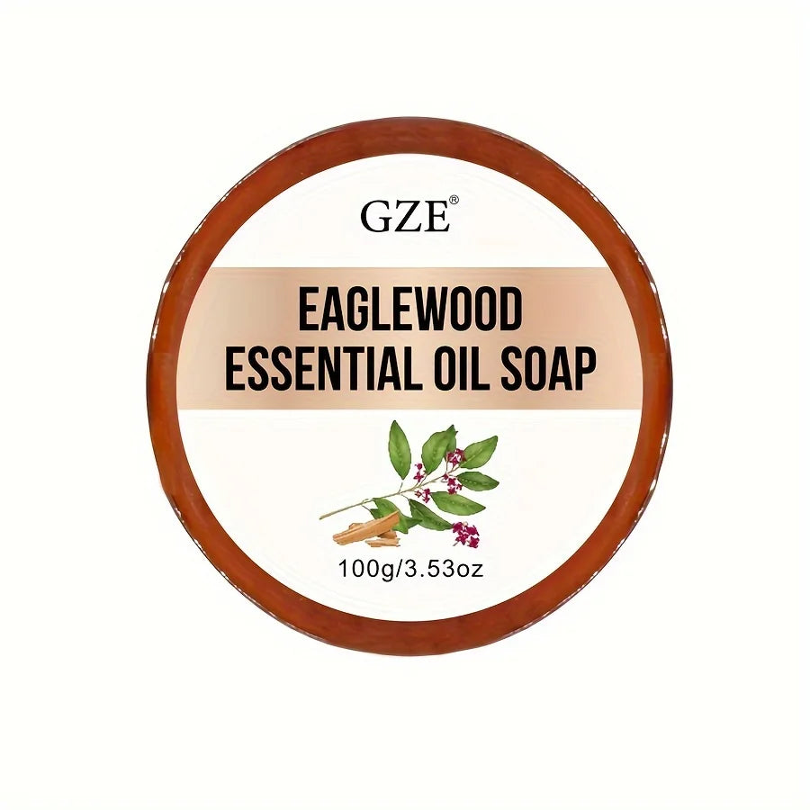 GZE Handmade Sandalwood Soap Handmade Essential Oil Soap Cleansing Bath Soap Hydrating And Moisturizing Agarwood Soap Qme EAGLEWOOD