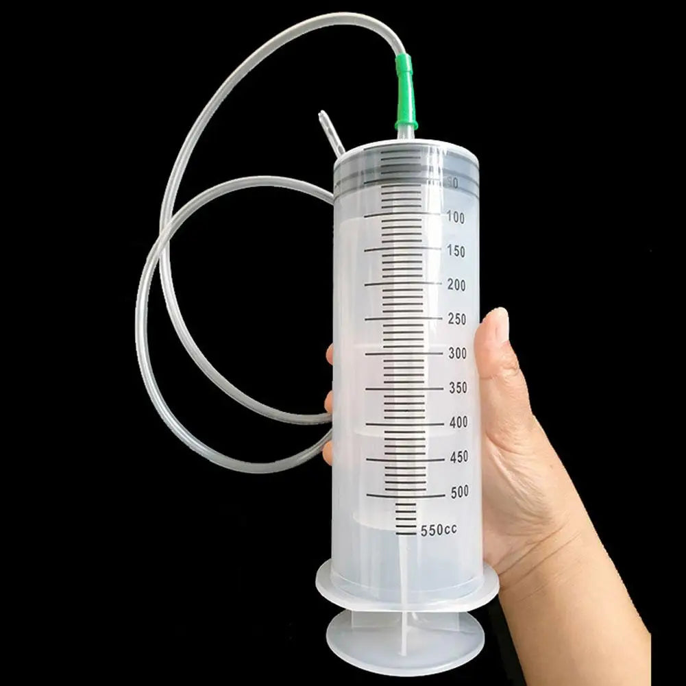 Durable Large Capacity Plastic Syringes - 100ml, 300ml, 550ml, Transparent Body with 99.82cm Measurement Qme
