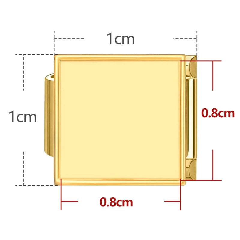 2026 New Stainless Stee Bracelet Italian Charms DIY personalized photo picture frame creation titanium splicing module bracelets Qme Style 2