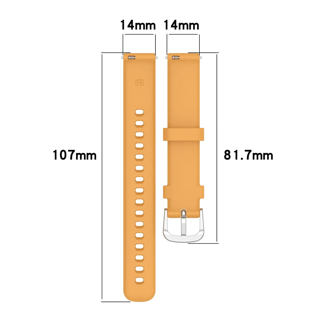 For Garmin Lily 2 Strap Official Silicone Soft 14mm Watchband Strap Bracelet For Garmin Lily2 Active silicone 14mm SAccessories Qme