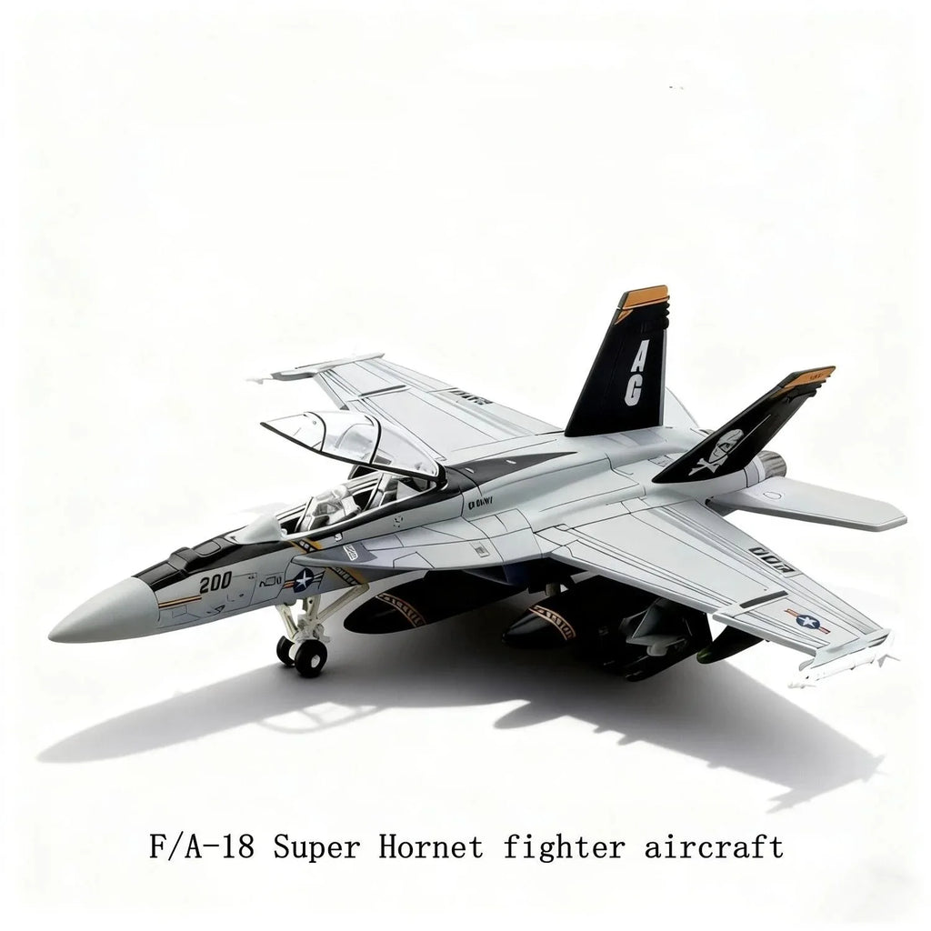 1:72 Scale Replica F18 F-18 VF103 Grumman Tomcat Super Hornet F/A-18F Pirate Flag Fighter US Navy Plane Military Model Toys Kids Qme